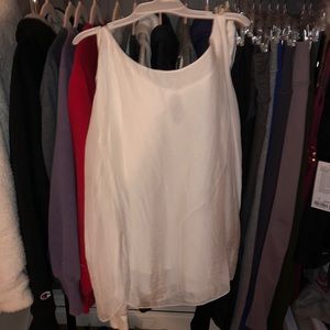 cobble stone living white tank top